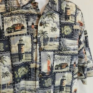 Palm Island Clothing Co Hawaiian Camp Shirt XL